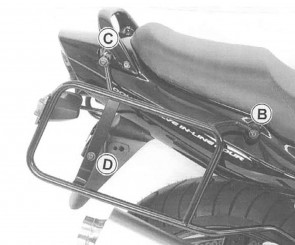 Sidecarrier permanent mounted - black for Suzuki GSF 1200 / S Bandit  2001-2005