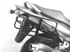 Sidecarrier permanent mounted - black for Suzuki GSX 750 F from 2003