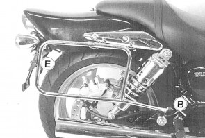 Sidecarrier permanent mounted - chrome for Suzuki VZ 1600 Marauder