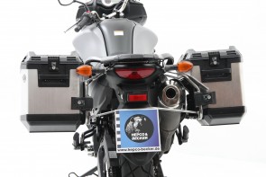 Sidecarrier Cutout stainless steel incl. Xplorer Cutout sideboxes for Suzuki V-Strom 650 ABS (2012-2016)