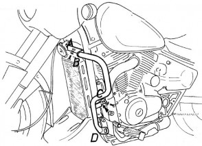 Engine protection bar - chrome for Suzuki VZ 800 Marauder