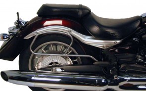 Saddlebag tube-carrier for leatherbags - chrome for Yamaha XV 1900 Midnight Star